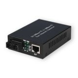 Medieomvandlare 10/100/1000Base-T, single mode, SC / RJ45