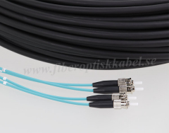 Fiberoptisk jordkabel med 4 fibrer, multimode, 4G OM3, ST-ST