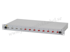 Fiberoptisk 19-tums patchpanel - 12 ST single mode anslutningar