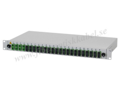 Fiberoptisk 19-tums patchpanel - 24 SC/APC duplex OS2-anslutningar