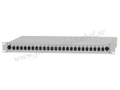 Fiberoptisk 19-tums patchpanel - 24 MPO anslutningar