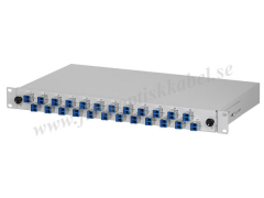 Fiberoptisk 19-tums patchpanel - 48 E2000 single mode anslutningar