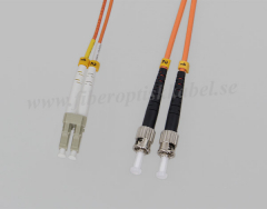 Fiberoptisk Patchkabel duplex LC-ST, multimode OM1